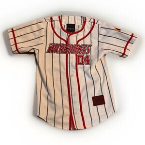 Disney Pixar The Incredibles Parr 04 Baseball Jersey Shirt Kids Size 5T